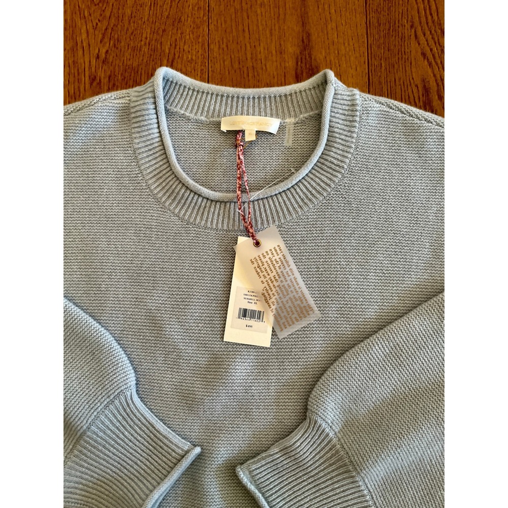 NWT LoveShackFancy Jorah Cashmere Metallic Shimmer Sweater Snowflake Kiss XL